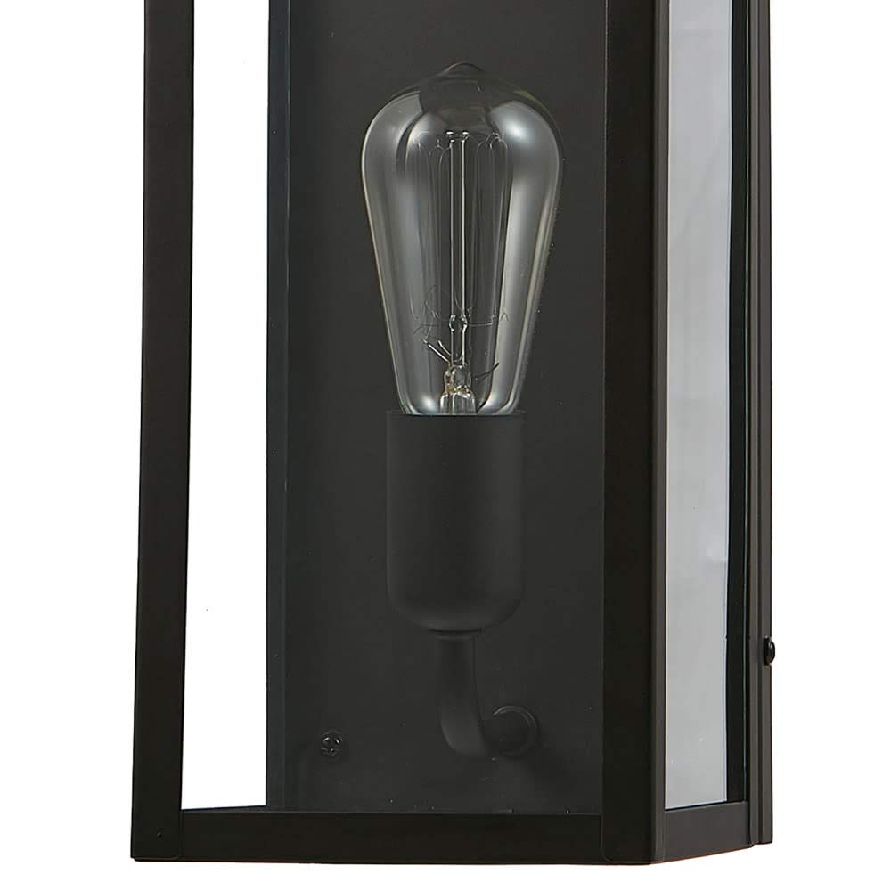 Globe Electric 44199 Donald 1-Light Outdoor Indoor Wall Sconce, Bronze, Clear Glass Shade, Bulb Included