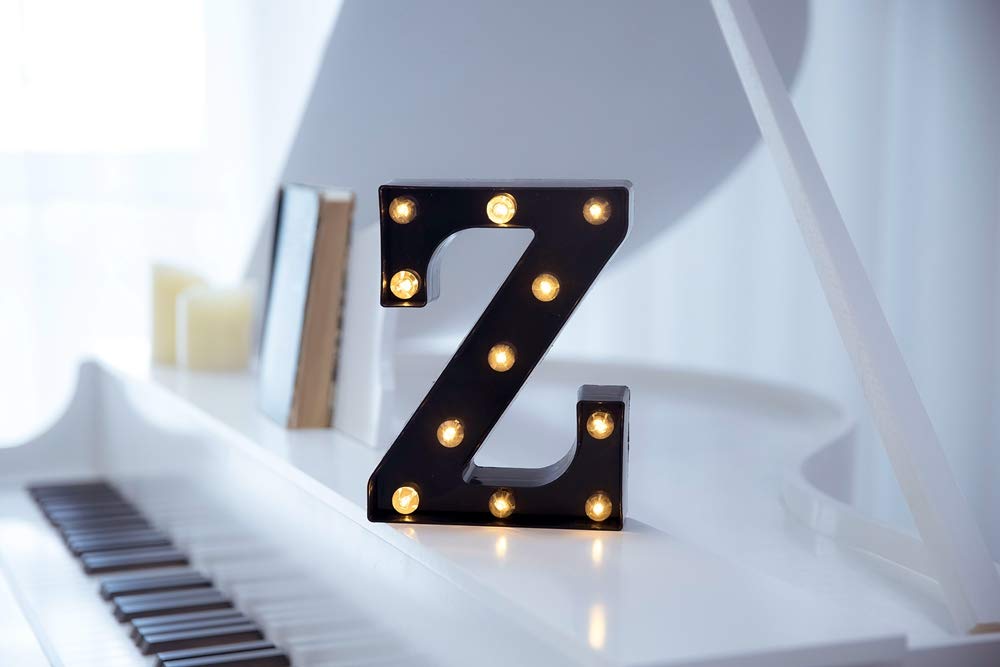 Foaky LED Marquee Number Lights Sign, Battery Powered, Plastic, Black, Ideal for Weddings, Birthdays, Christmas, Home Bar Decoration