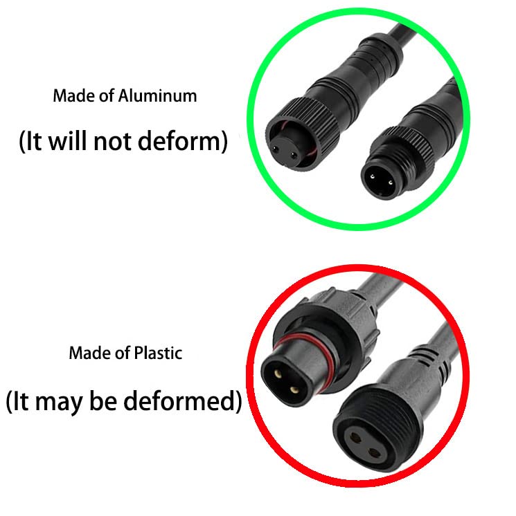 Dstfuy 2Pin Waterproof Connector,Ip68 16Wag Y Shape 1 Male-Divided-2 Female Spillter Connector,Led Extension Cable For Car,Boat,