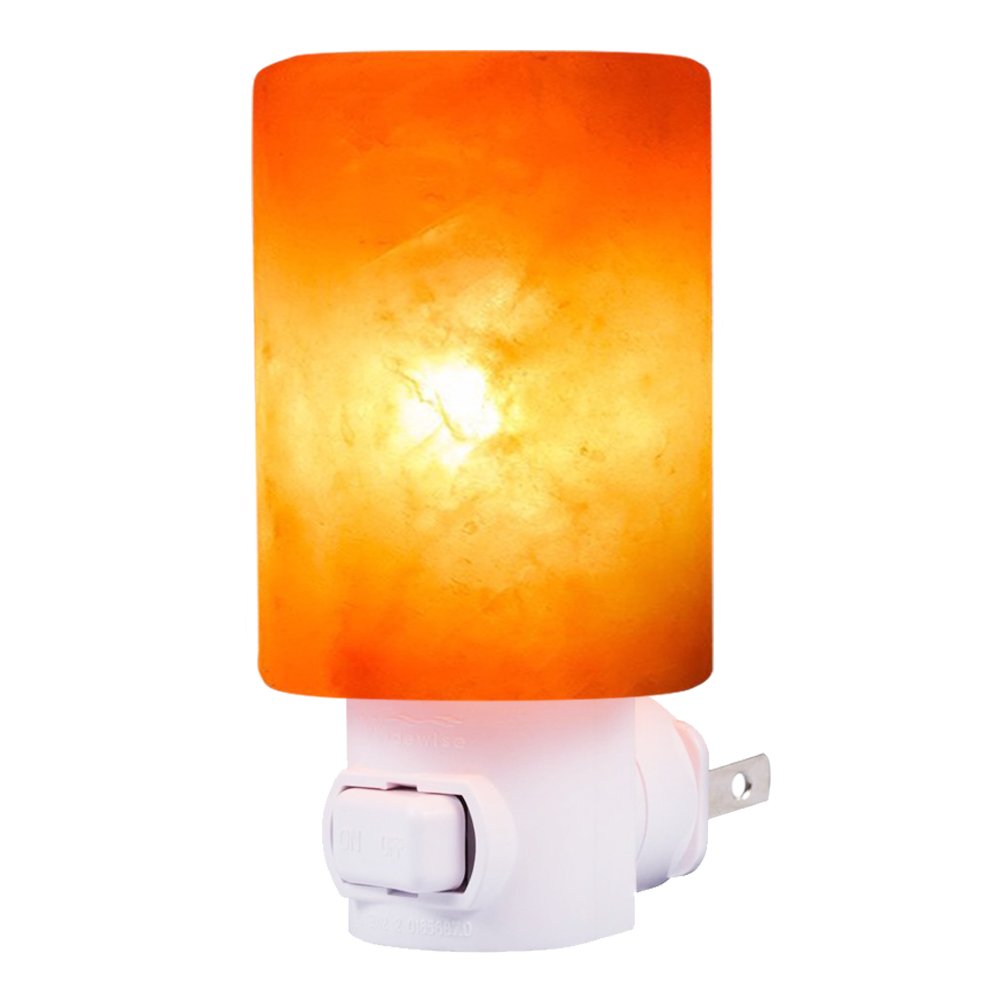 Betus Himalayan Salt Wall Lamp - Air Purifying Night Light - 7W Bulb - Cylindrical - Pink - Model A.Salt.Lamp.Wall.Cylinder