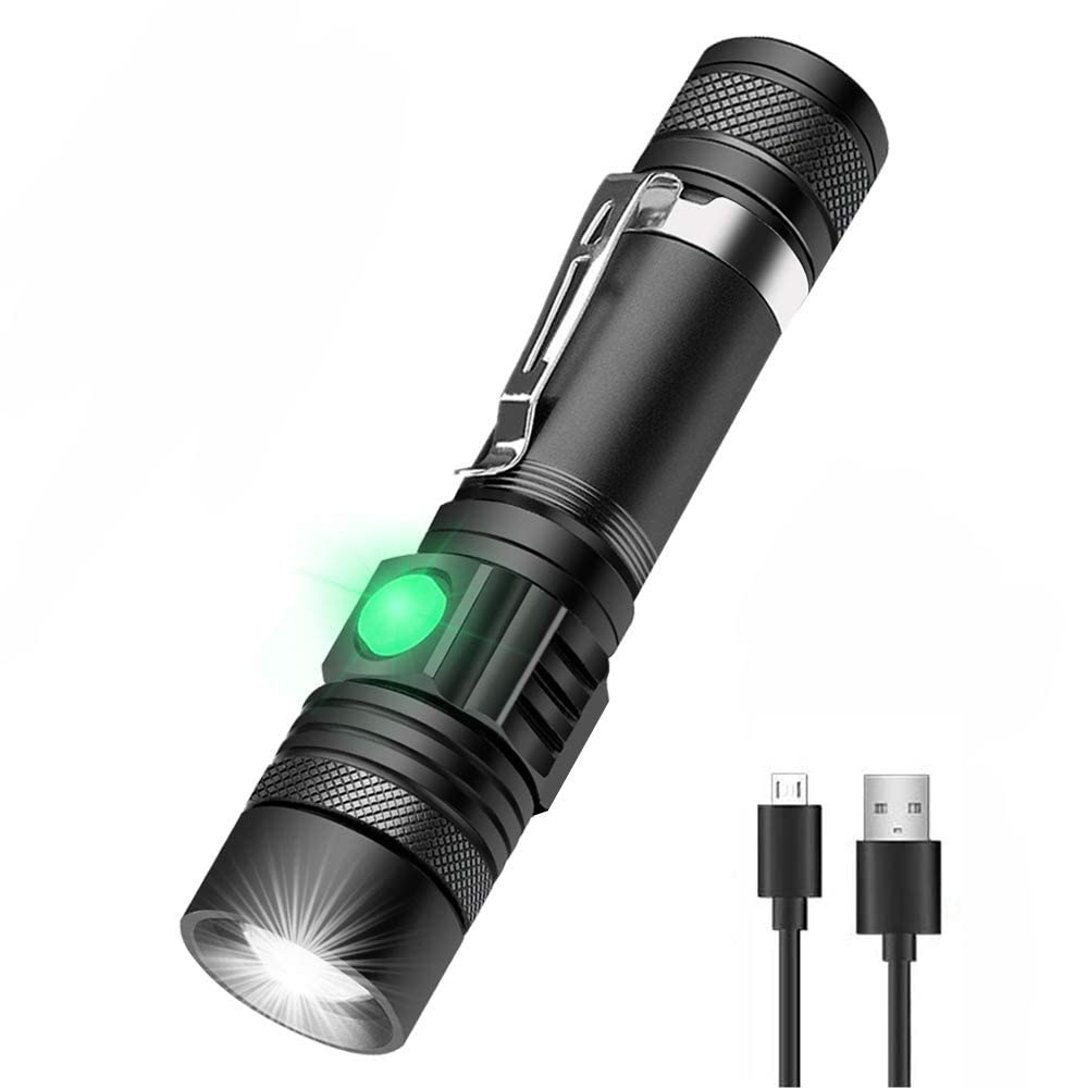 Hoxida Led Tactical Flashlight, Super Bright Led Flashlight Rechargeable 2000 High Lumen, Pocket-Sized Led Torch With Clip, Ipx6