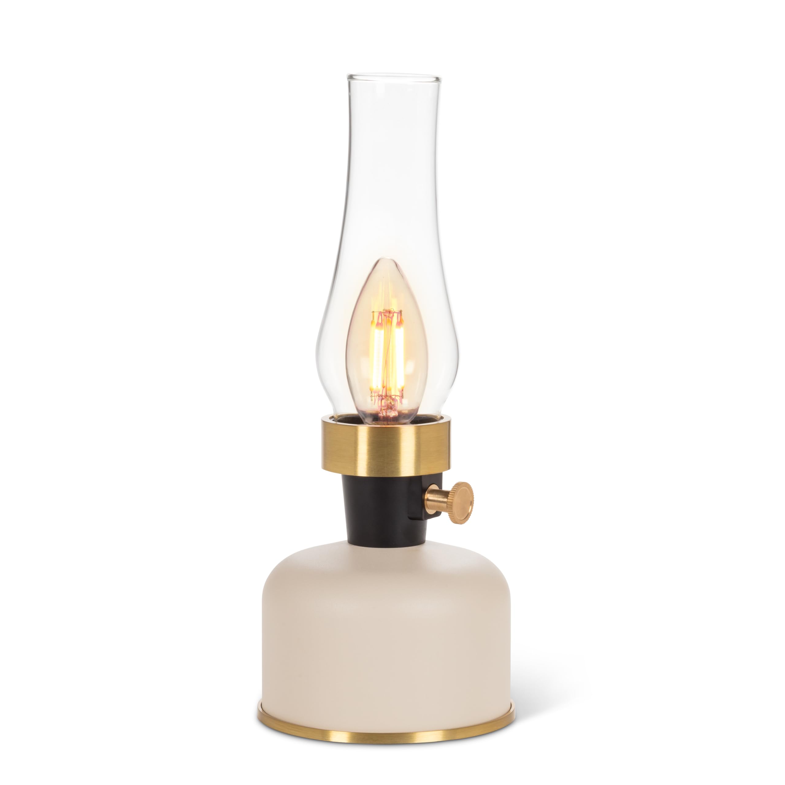 Abbott Collection Lantern LED Lamp with Chimney - Ivory