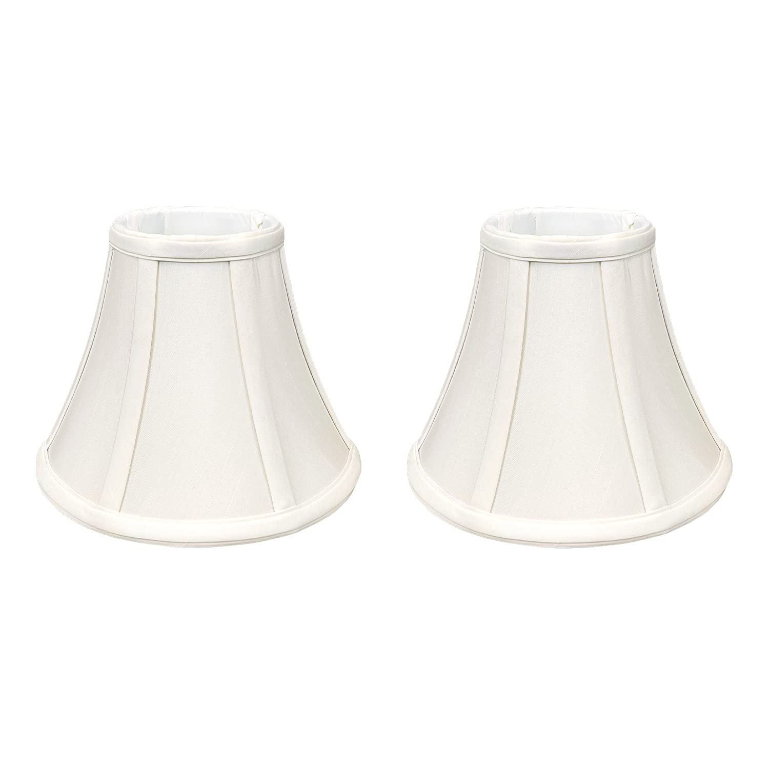 Royal Designs, Inc. True Bell Lamp Shade UNO Fitter 4in x 8in x 6.5in White 2-Pack, Model BSO-704UT-8WH-2