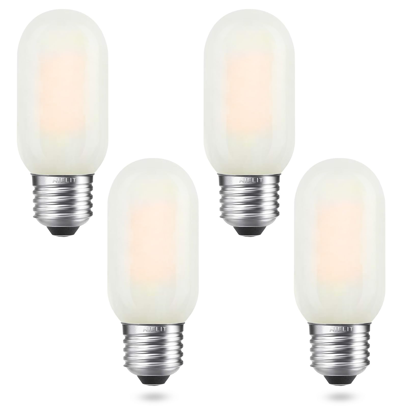 Aielit T45 Frosted Led Light Bulb 40 Watt Equivalent, 2700K Warm White, Tubular T14 E26 Led Bulbs Dimmable For Ceiling Pendant C