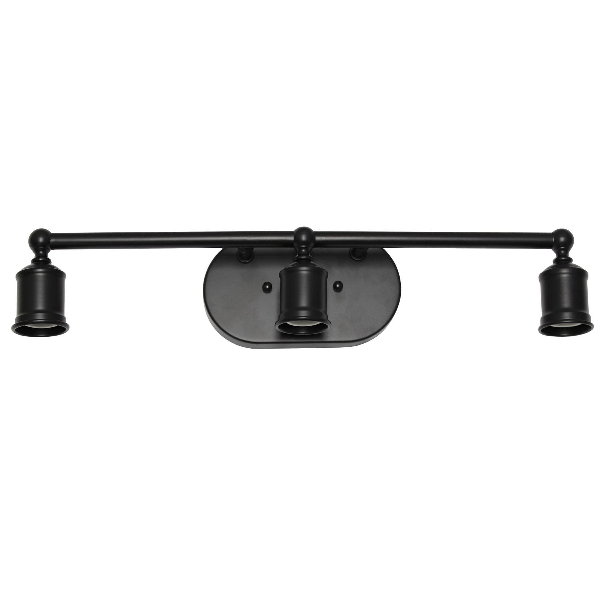 LALIA HOME Industrial Metal Bathroom Vanity Light, Matte Black Finish, Model LHV-1001-BK