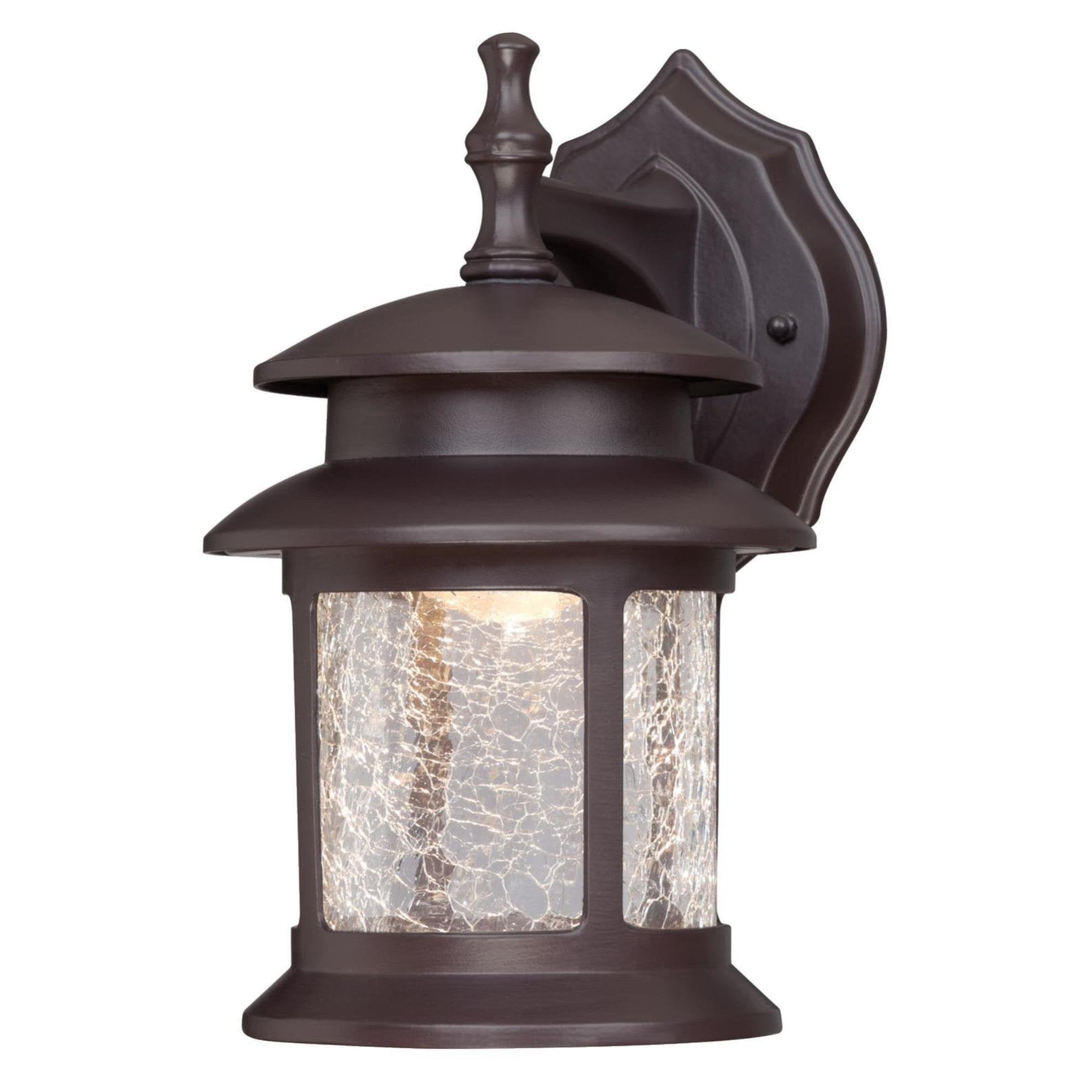 Westinghouse LED Exterior Wall Lantern, 9.75in Ltn, Oil-Rubbed Bronze, Model 6400300, Plastic Material
