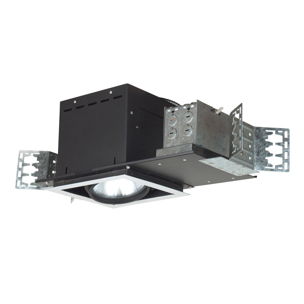 Jesco Lighting MYP38-1WB PAR38 Directional Light, Adjustable Yoke, 23.25inx7.375inx7.75in, Black Interior with White Trim