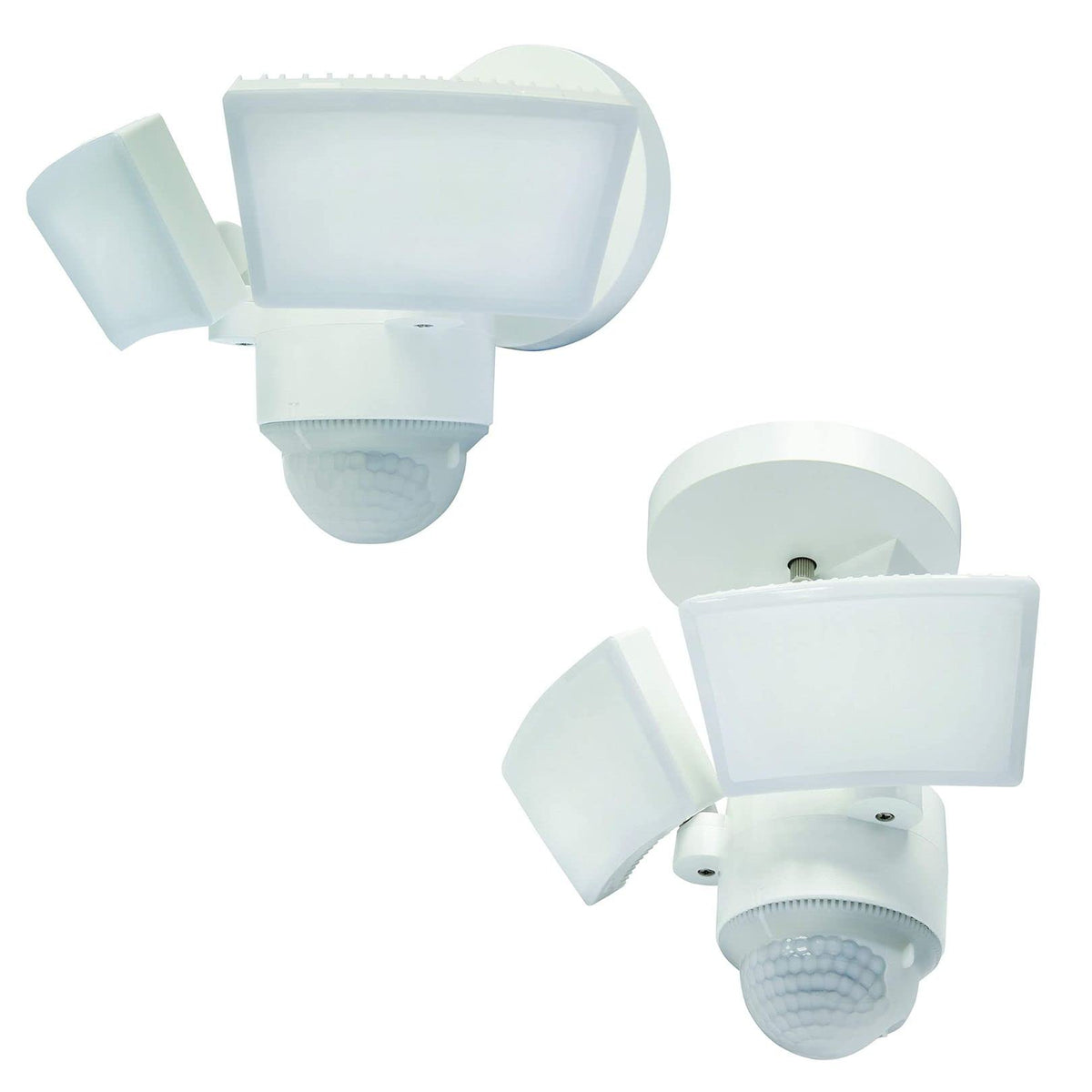 Iq America Motion Security Flood Light Eave/Soffit Or Wall Universal Mount 1100 Lumen Led Outdoor Weatherproof Adjustable Motion