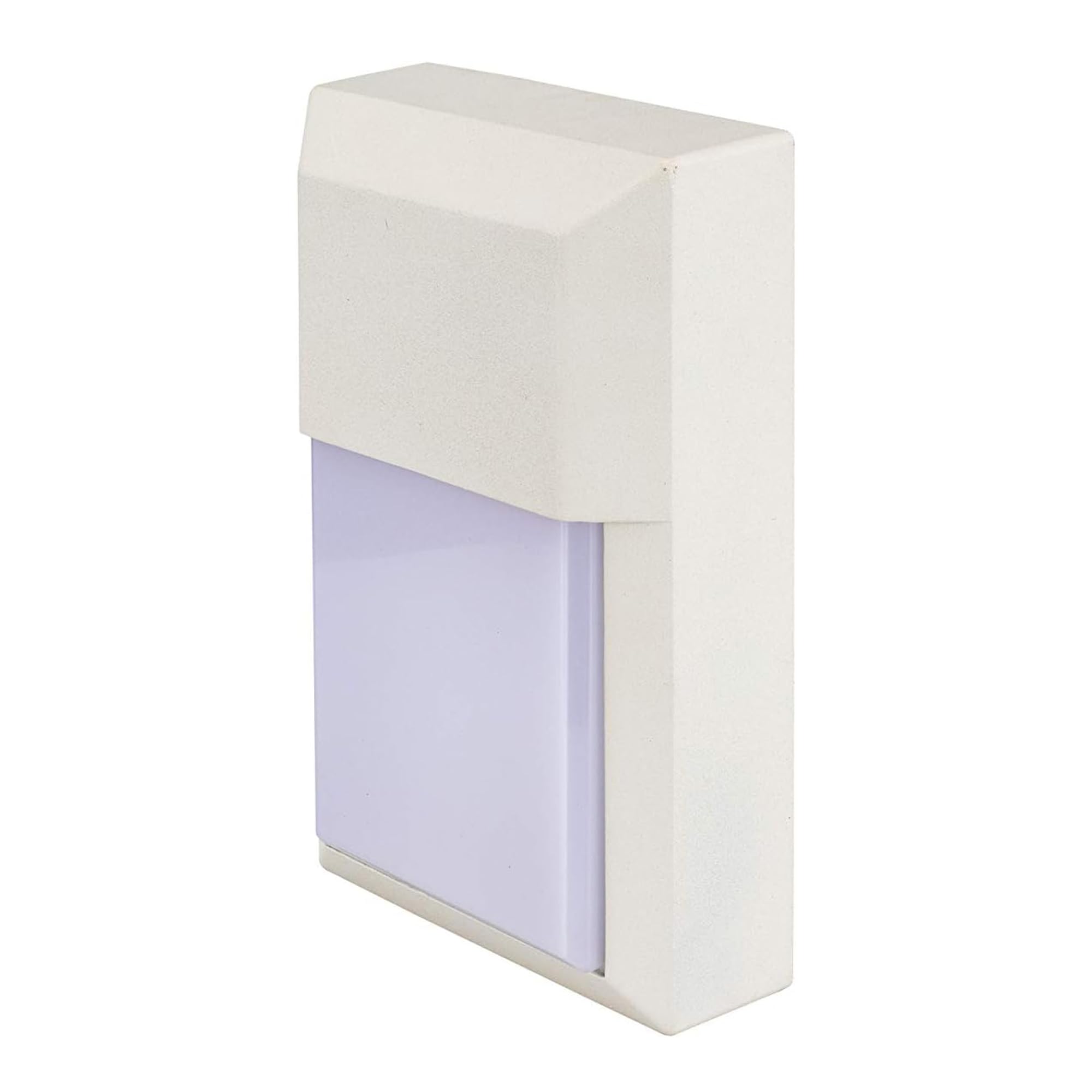 Lit-Path Outdoor Sconce Wall Light  Led Wall Lantern 5000K  Porch Lighting Fixture  12W 1000 Lumens  Aluminum Housing Plus Pc  White Finish  1-Pack