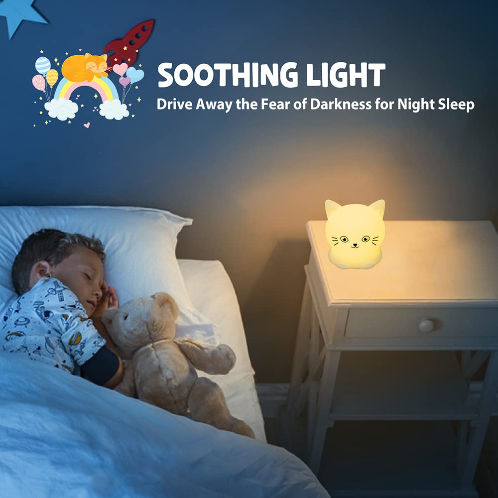 Mamtopia Night Light for Kids, Baby Night Light Touch Sensor and Remote Control Baby Lamp with 9 Adjustable Brightness and 9 Col