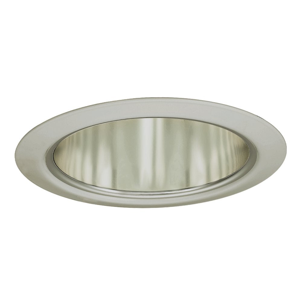 Jesco Lighting TM5510STST 5-Inch Aperture Line Voltage Trim Recessed Light, Aperture Cone, All Satin Chrome Finish