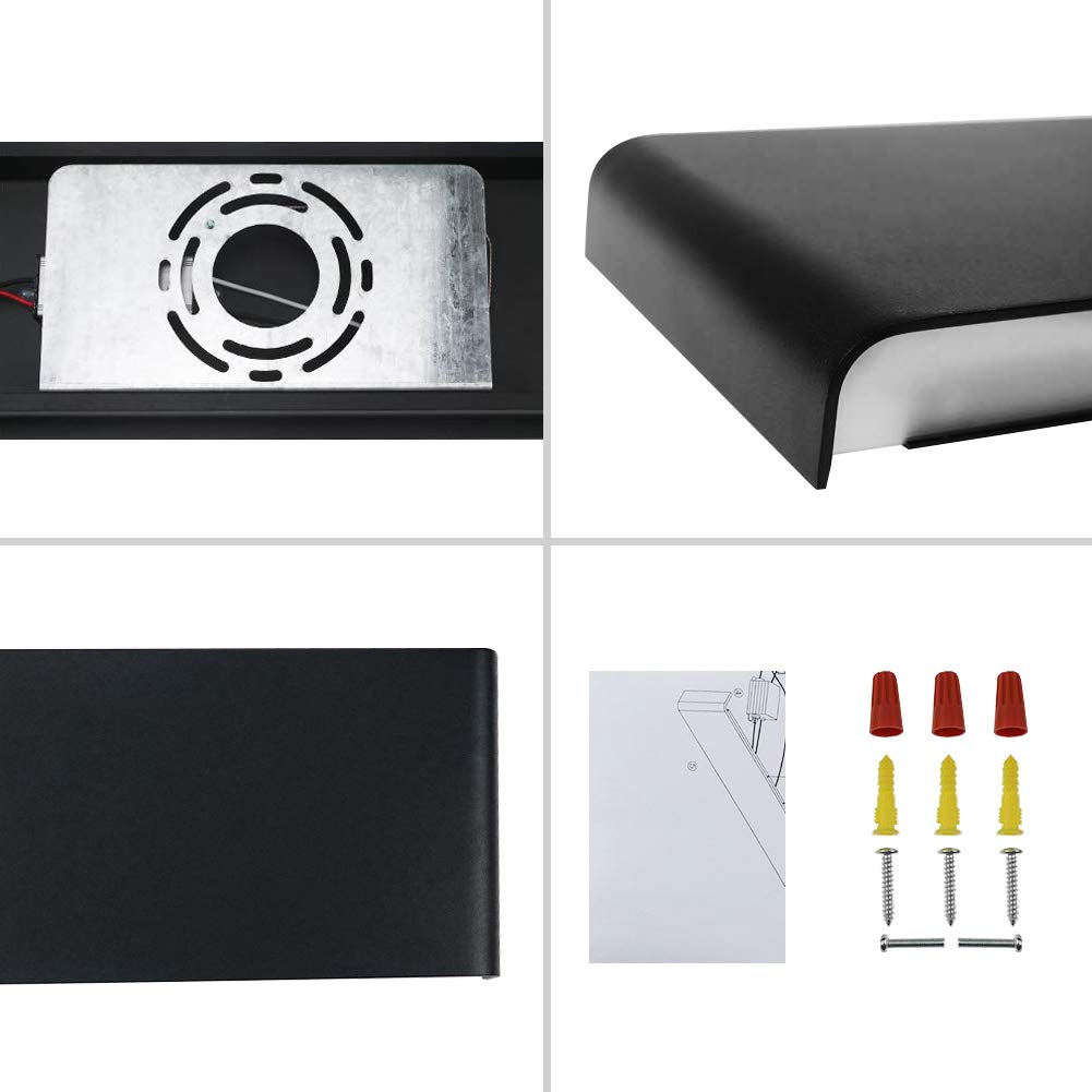 Ralbay Modern Black Bathroom Vanity Light, 32.6", Aluminum, 30W Up/Down, Natural White 4000K
