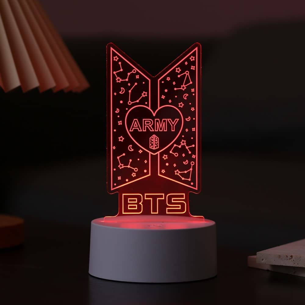 YANENG LED Night Light for Kpop Fans, Touch Adjustable, 7 Colors, Model BS-08110