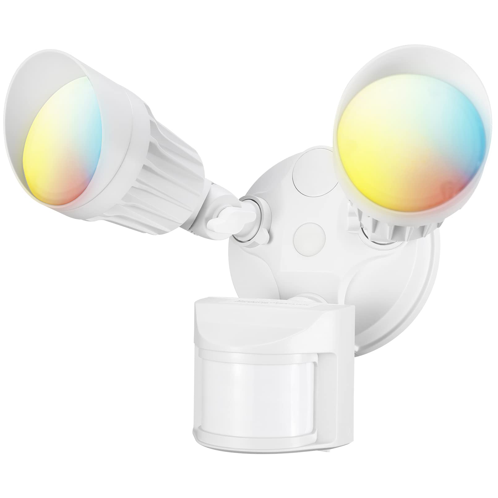 LEONLITE 3CCT LED Security Light, Motion Sensor, 25W (200W Equivalent), Adjustable 2-Head, ETL Listed, White, Model 19032