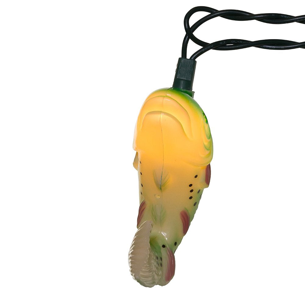 Kurt S. Adler Kurt Adler Ul0424 Trout, 10 Light Set, Yellow/Green