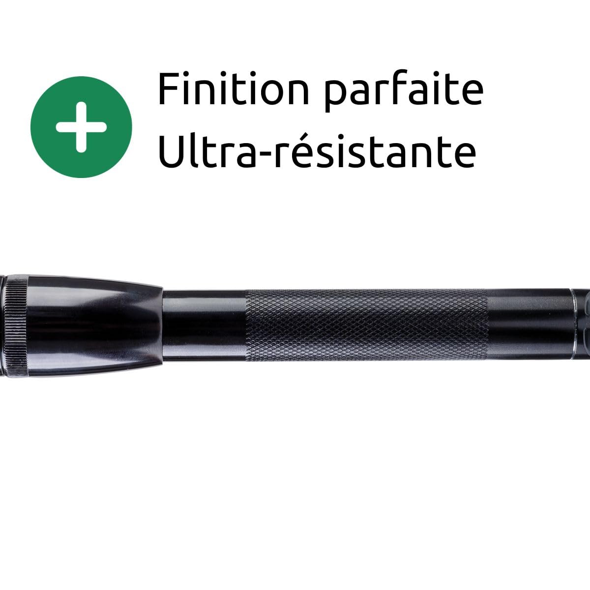 Maglite Mini PRO+ LED 2-Cell AA Flashlight with Holster, Black