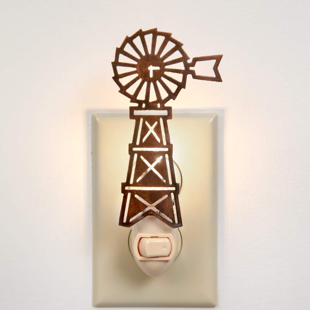Farmhouse Windmill Night Light 2.5 Inch x 5.75 Inch