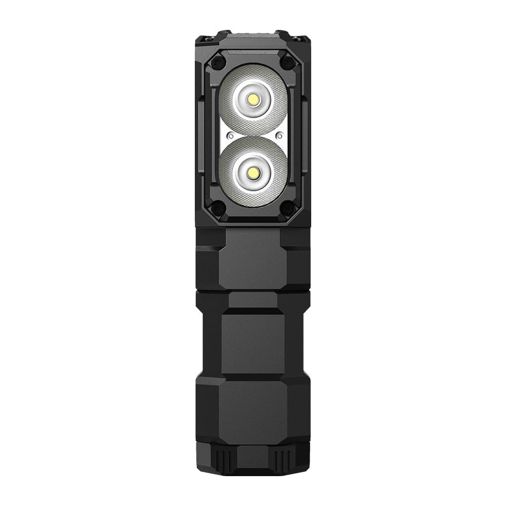 WUBEN Mini Flashlight Battery Extension Tube, Aluminum, Black, Model E7 for Camping, Hiking, Fishing, Walking