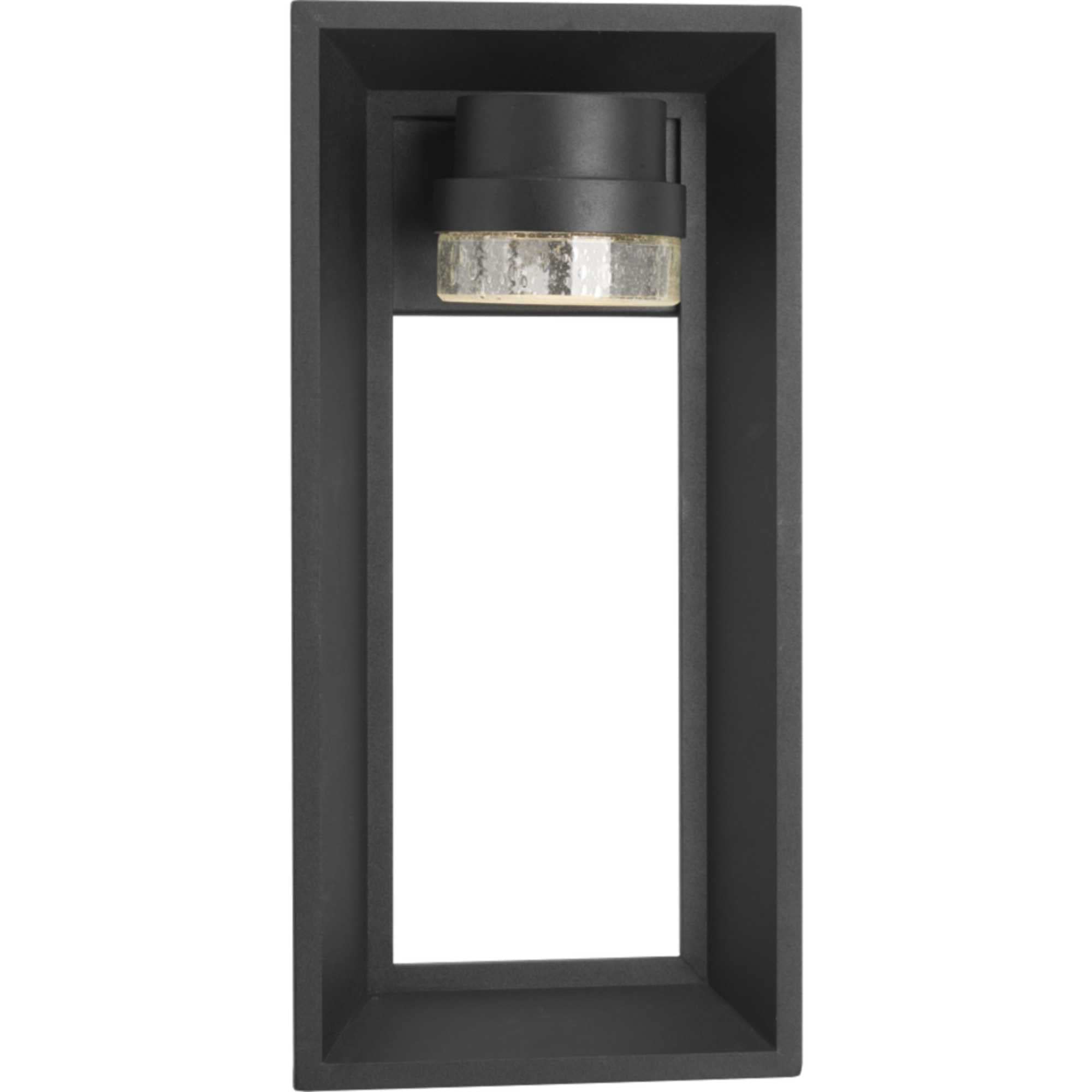 Progress Lighting 1-Light Outdoor Wall Lantern, Architectural Bronze, Clear Seeded Glass, Aluminum, Model P560029-129-30, Size 16x7.5x7.5