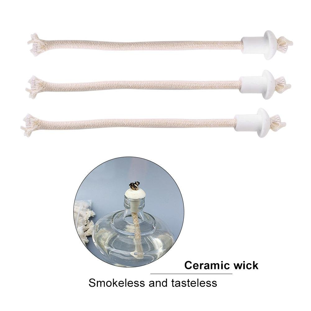 Zetiling Ceramic Wick Holder, Lamp Wicks, Oil Wick, Ceramic Wicks Torch Wide Oil Lamp Wick Long Lasting Cotton Wine Lamp Wick Perfect For Flat Wick Oil Lamps And Oil Lanterns