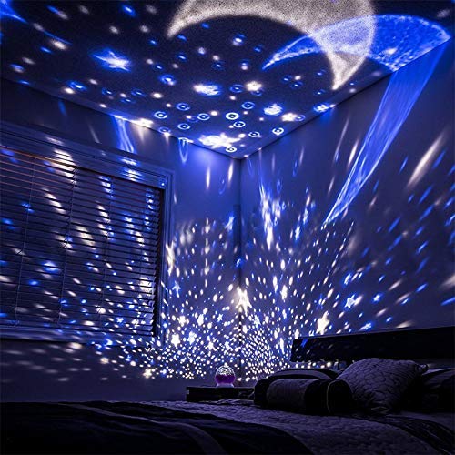 Scholazs Romantic Sky Star Master Night Projector Lamp with USB 4 LED Rotation Baby Sleep Lighting USB Lamp Led Projection for D