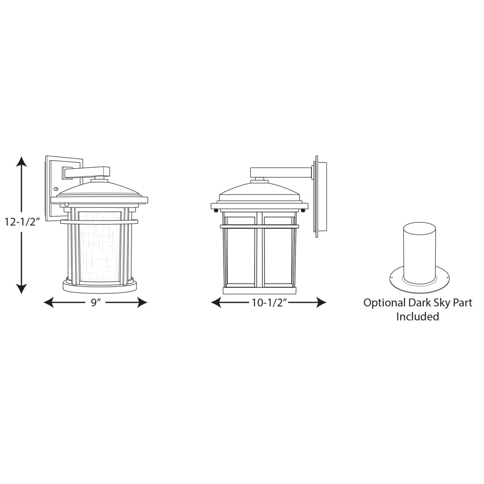 Progress Lighting 1-Light Outdoor Wall Lantern, Etched White Linen Glass, Textured Black, Model P6085-31, Aluminum Construction
