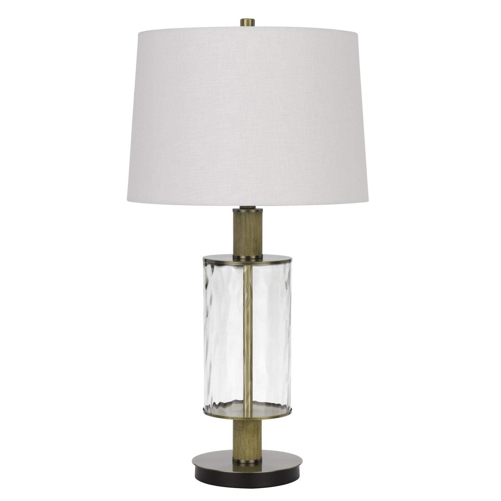 Homeroots Metal Table Lamp - 31 In. With White Empire Shade - Model 524713