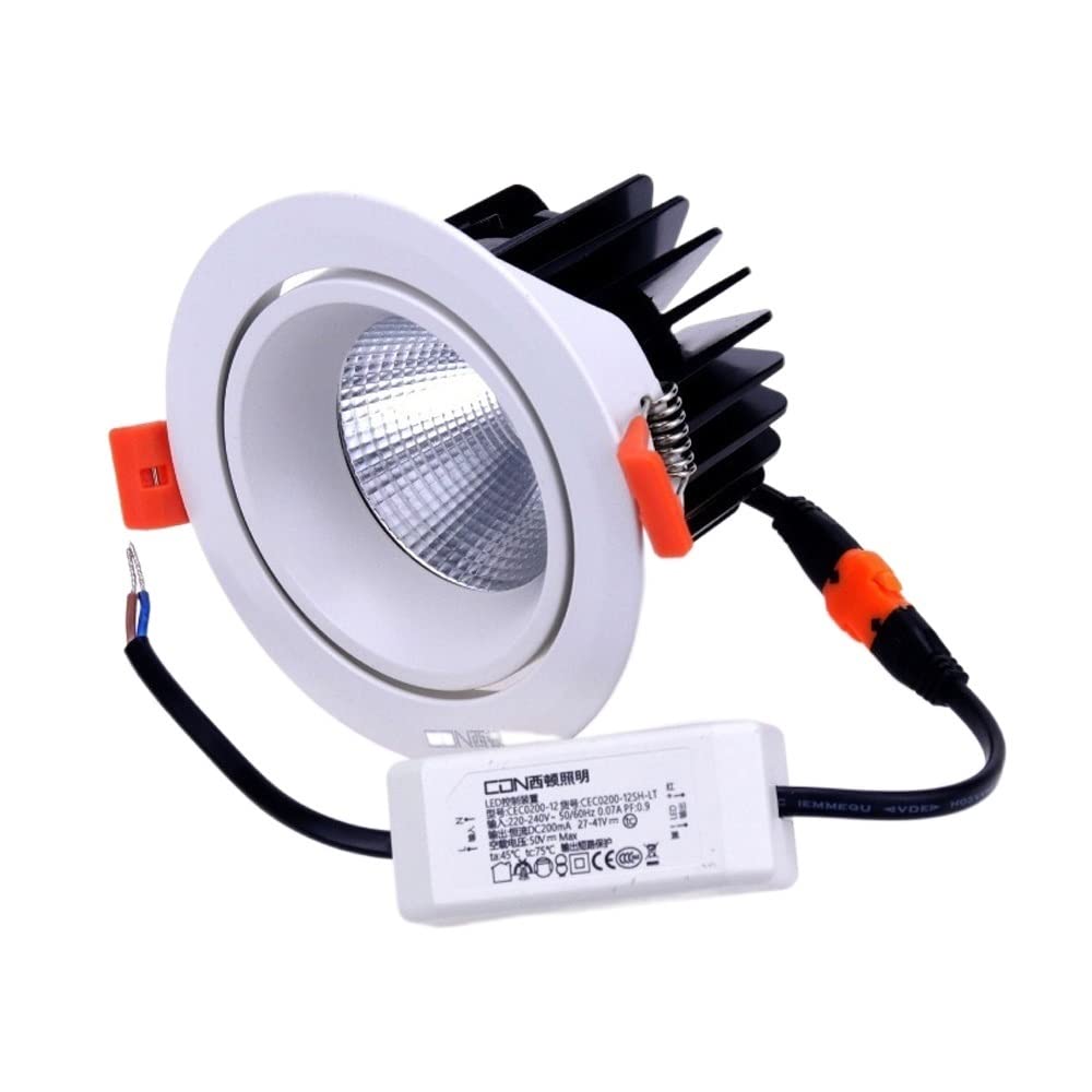 OZZKI Recessed Waterproof IP20 Bathroom Ceiling Downlight Ultra Bright Aluminum Recessed Panel Spotlight Anti-dazzle LED Commerc
