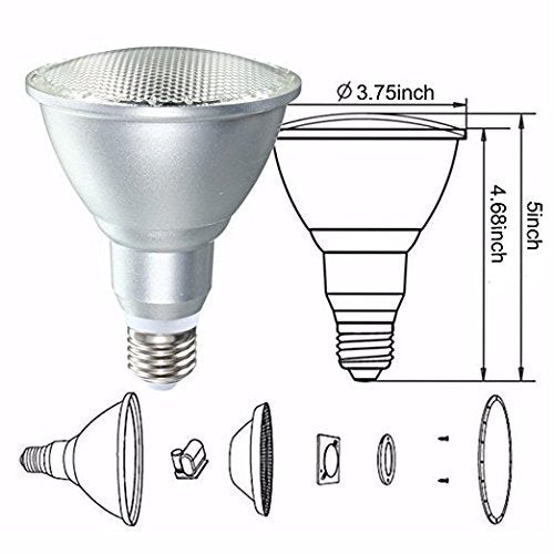 Dudu 10W Par30 Rgb Dimmable Led Spotlight Bulb With Remote - 16 Color Indoor Floodlight
