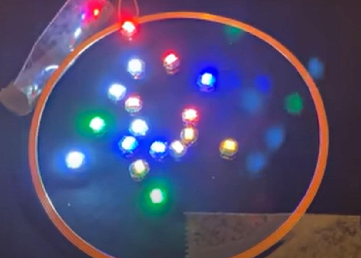 Taidacent 80Mm Remote 5V Wireless Led Coil And 10Pcs Colorful Wireless Leds Wireless Led Induction Wireless Charging Module (Onl
