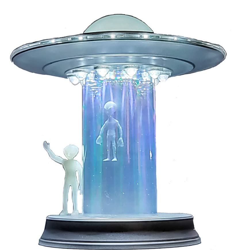 WAN TAI Alien UFO Table Touch Lamp LED Alien Abduction Cool Unique Holographic D  cor Color Changing Futuristic Gift Space Lover