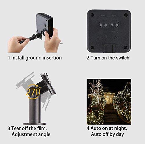 woohaha Solar Fairy String Lights Outdoor Waterproof, 2 Pack 33ft 100LED Solar Powered String Lights for Christmas Patio Home, W