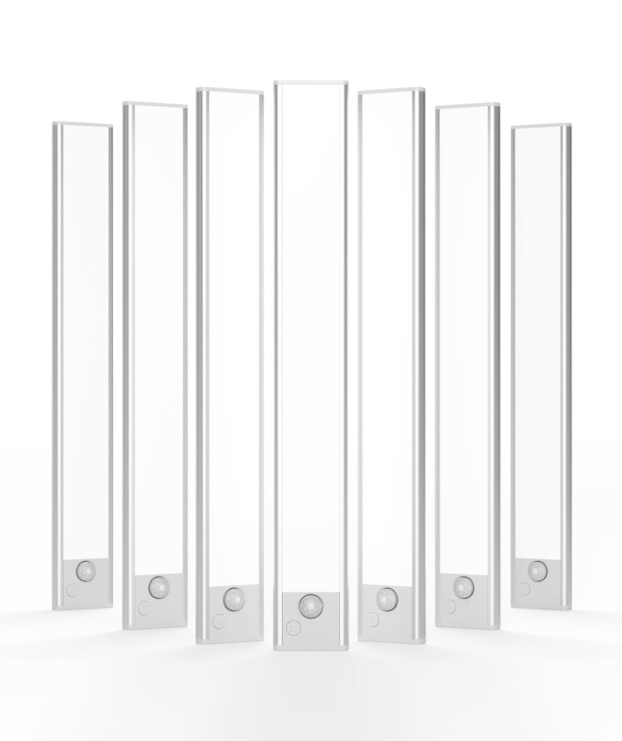 Under Cabinet Lighting, LED Motion Sensor Lights Indoor, 7 Pack Magnetic Rechargeable 2500mAh Closet Lights, Wireless Under Coun