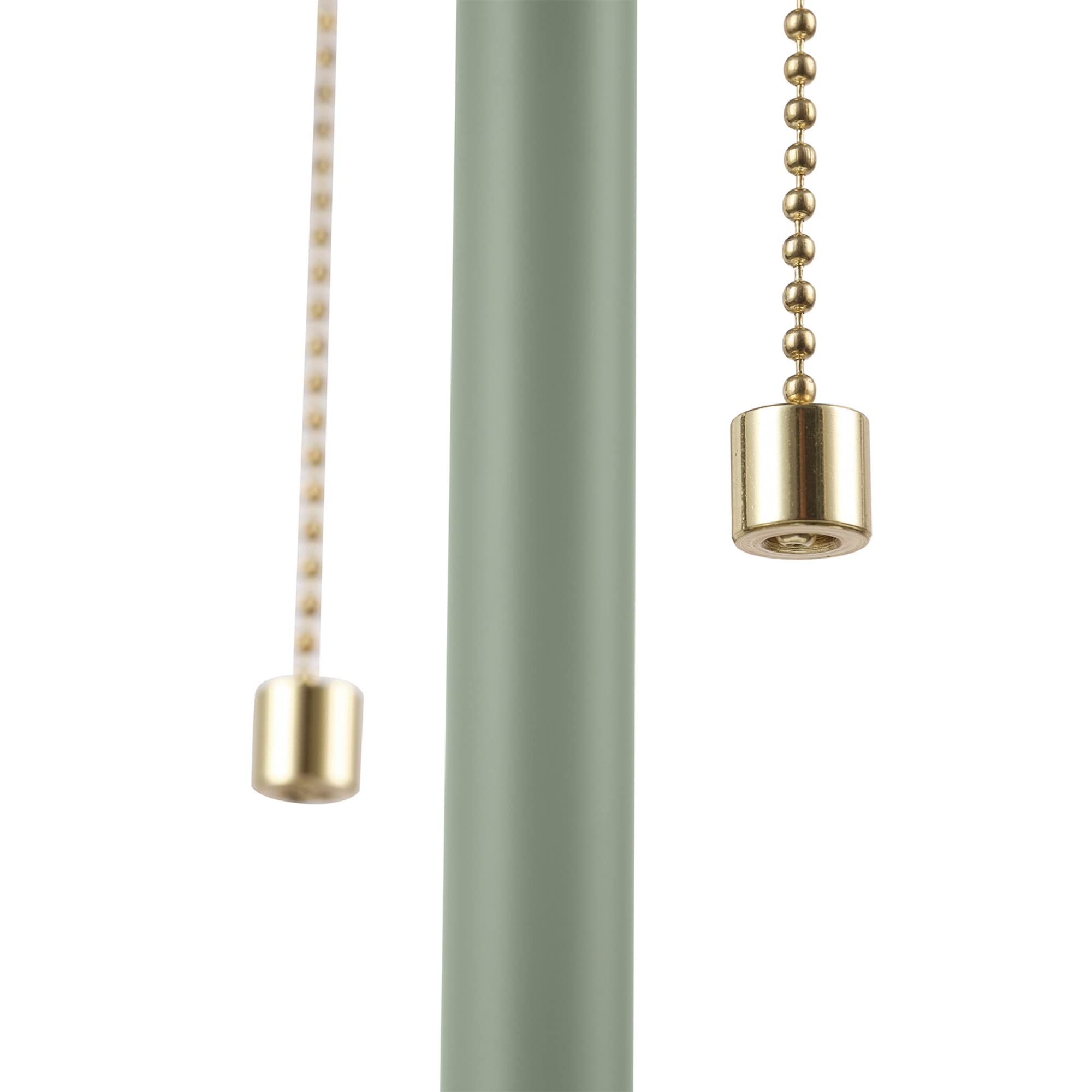 Globe Electric 65850 Haydel 21" 2-Light Table Lamp, Sage Green Metal, Double Pull Chain