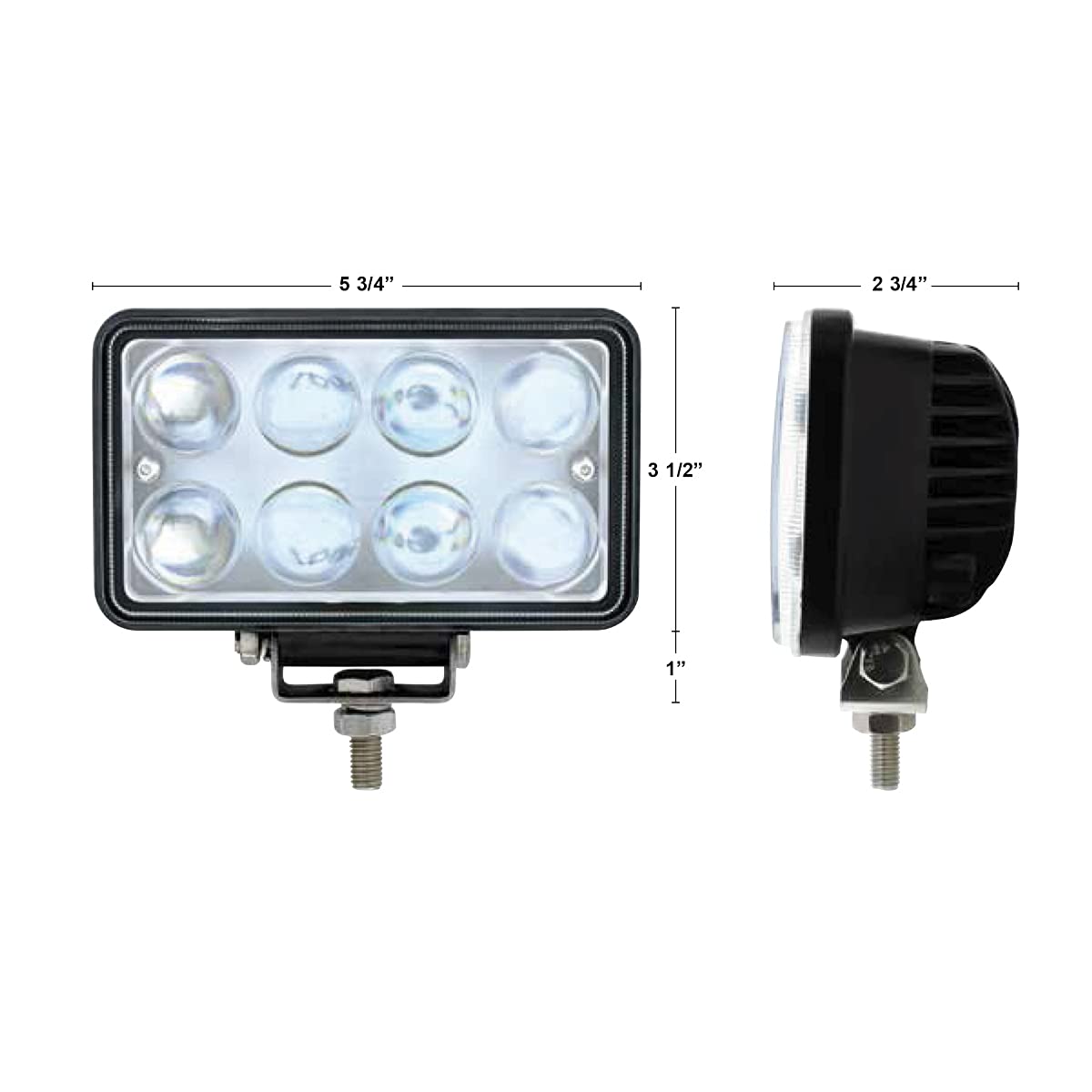 United Pacific Industries 36508 High Power Led Rectangular Work Light With Projector Len, 1 Pack