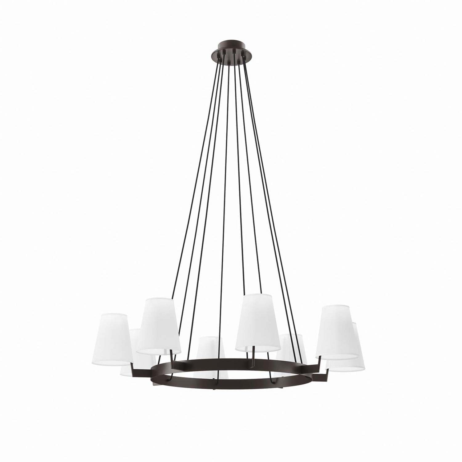 Modway Surround 8-Light Chandelier In White Brass