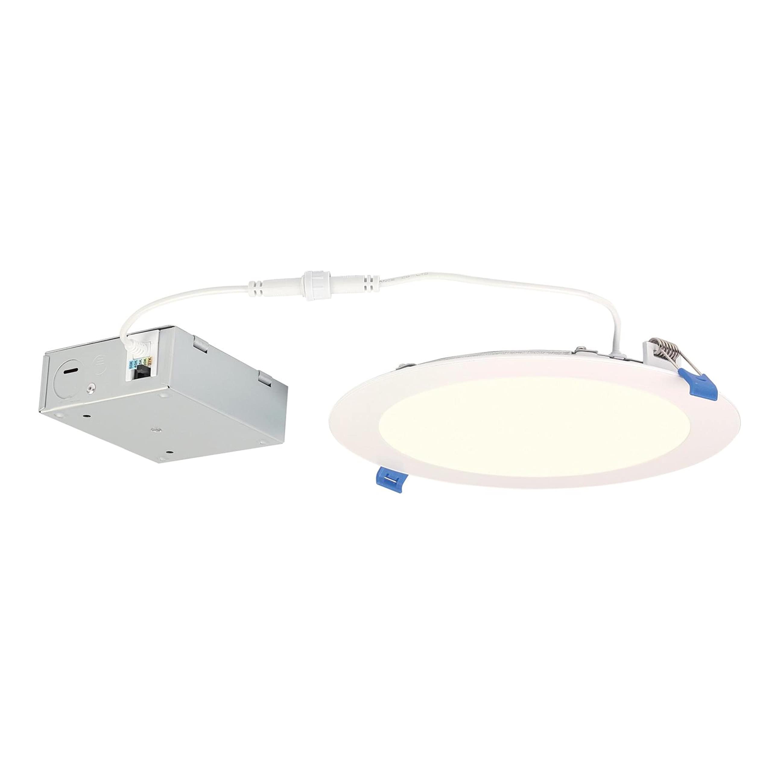 Westinghouse 5245000 18 Watt (100 Watt Equivalent) 8-Inch Slim Recessed LED Downlight Color Temperature Selection, Dimmable, ENE