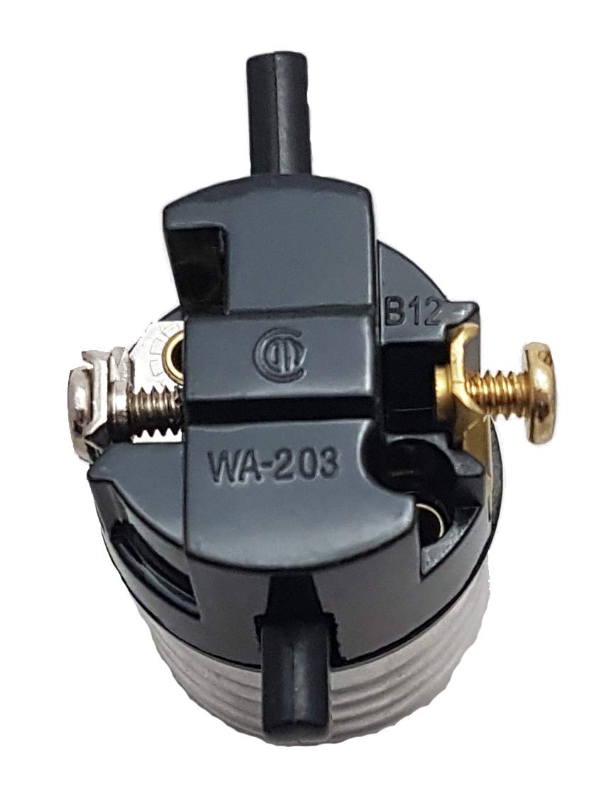 B&P Lamp? Brass Plated Finish Table Lamp Wiring Kit With A 7 Inch Harp And Push-Thru Socket