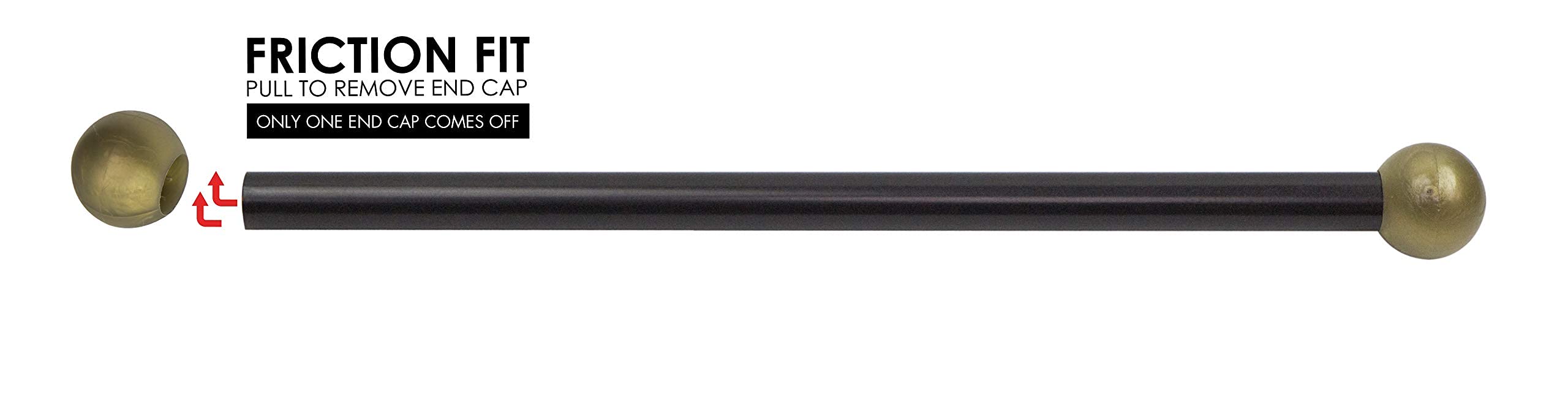 Solus Sca-335 Aluminum Cross Arm Ladder Rest For Lamp Posts, Weather Resistant, Black With Gold Caps, Single Pack