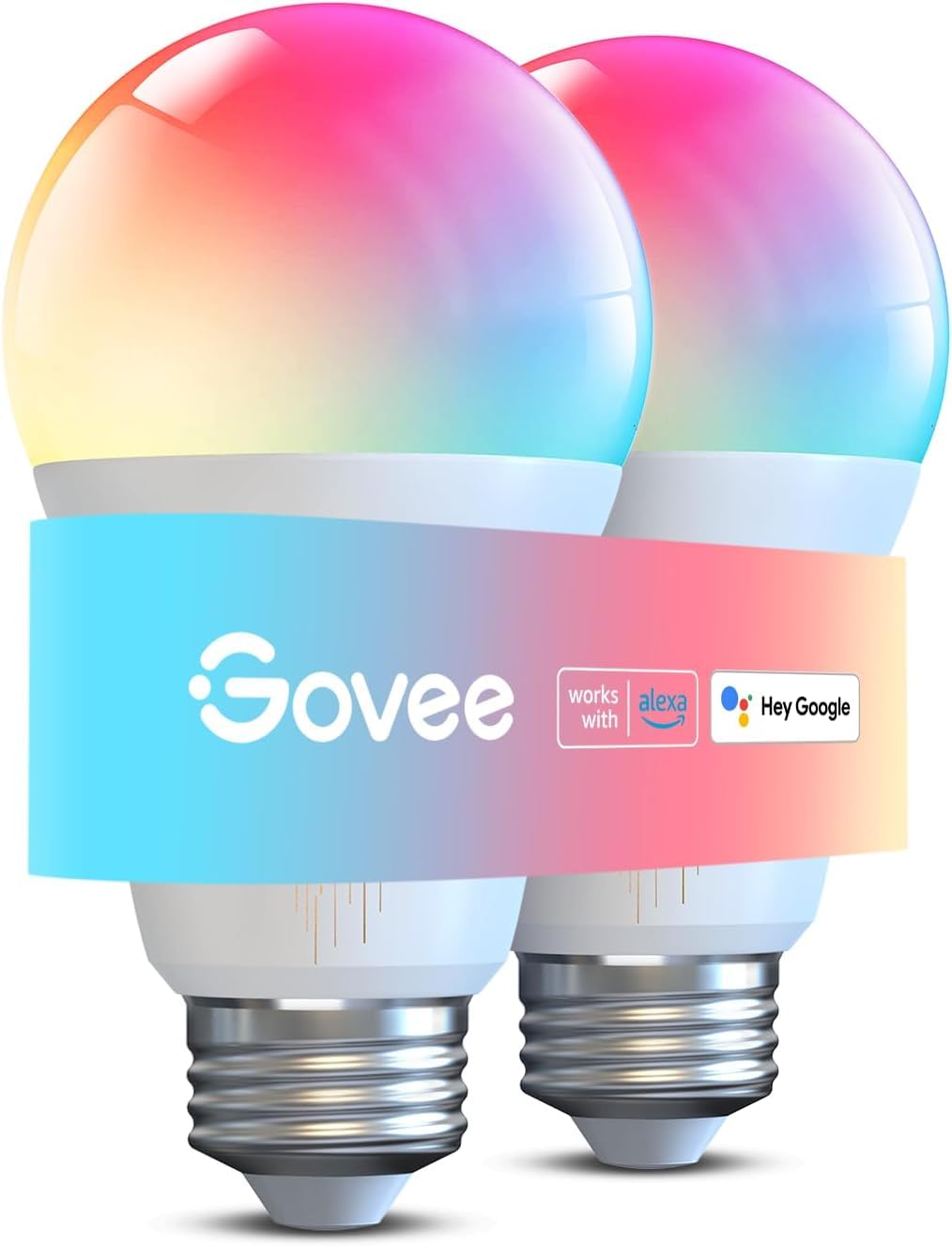 Govee Smart Light Bulbs 1200 Lumens, Color Changing Light Bulbs RGBWW Dimmable, Works with Alexa & Google Assistant, Color Light
