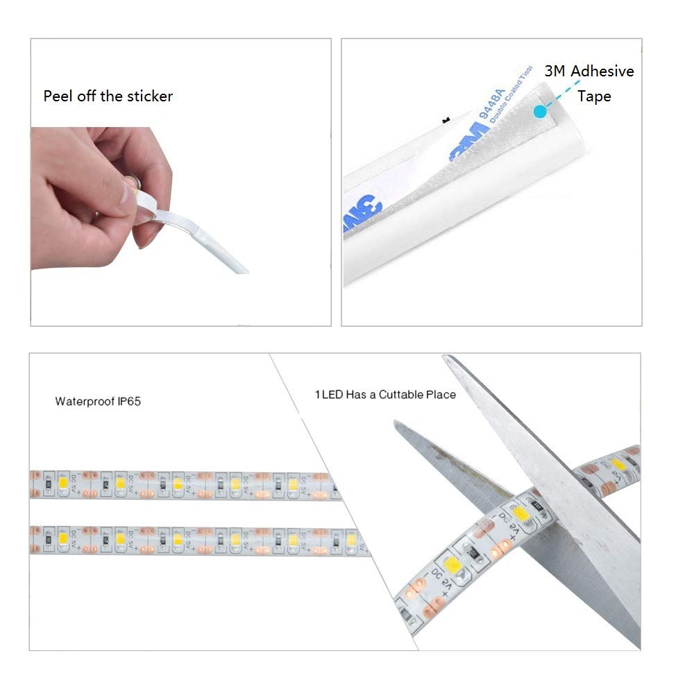 Kucam Led Motion Sensor Wardrobe Light, 1M Battery, White, Model Kcms-V01, Pir Auto On/Off For Closet, Kitchen, Bathroom