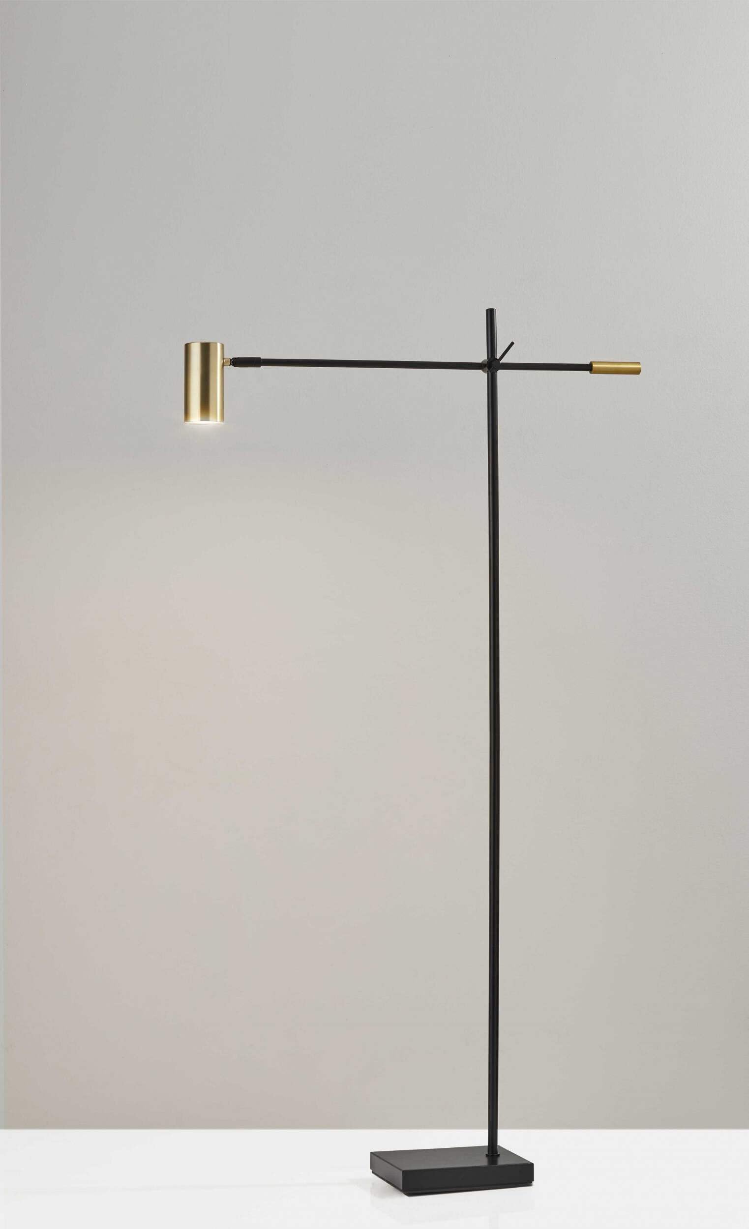 Homeroots 63'' Black Task Floor Lamp