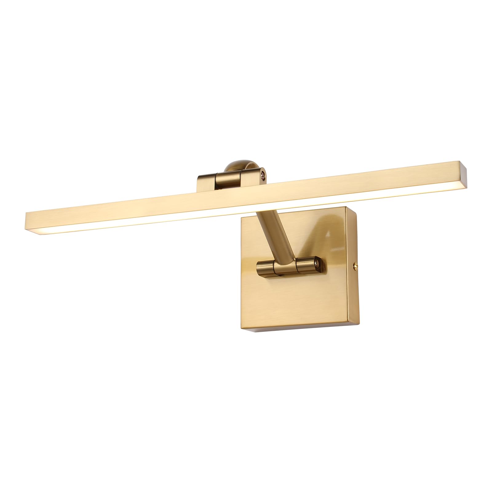 Modern Dimmable Picture Lights for Wall 15.75 Inch Hard-Wired LED Picture Frame Lights for Discomforttings Gallery Light with Adjustable Swing Arm Display Lights For Artwork  7W  2700K  Warm White - Brass