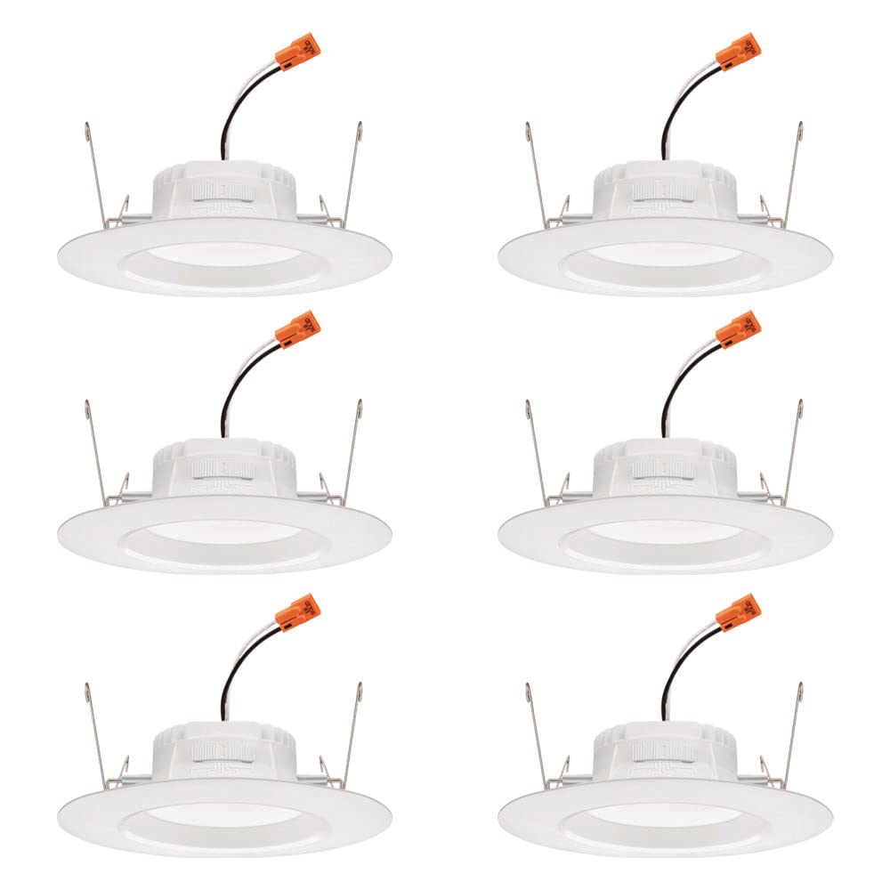 Juno RB56S SWW5 CP6 MW M6 RetroBasics Retrofit LED Downlight, Switchable, Matte White, 5 to 6 Inch