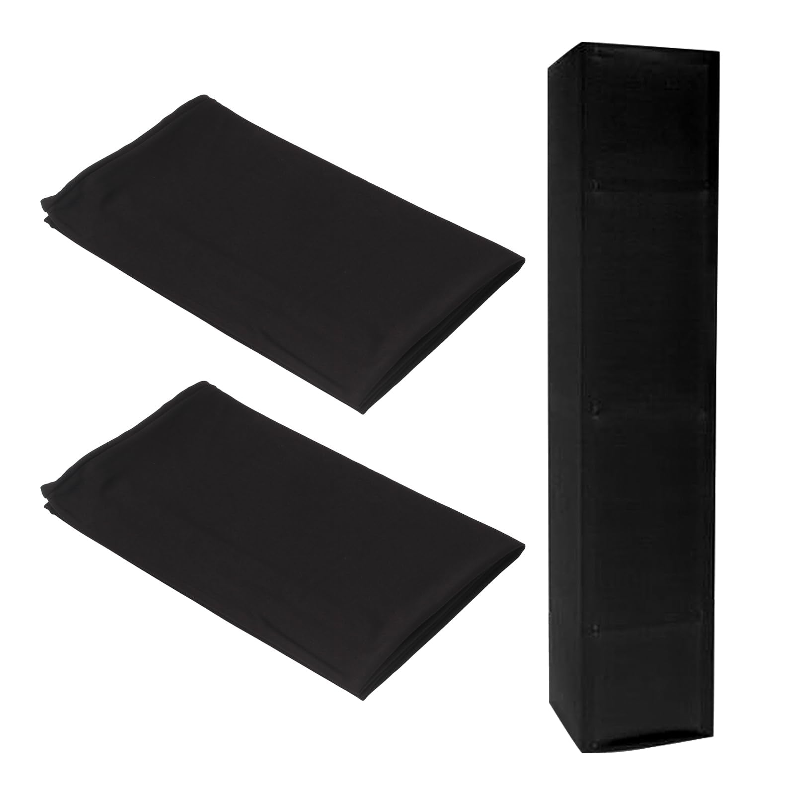 KVMORZE 2 Pack Black Truss Cover Fits 4.92 ft x 12 in Box Truss Scrim Elastic Fabric Seamless Integration, Easy Installation Pul