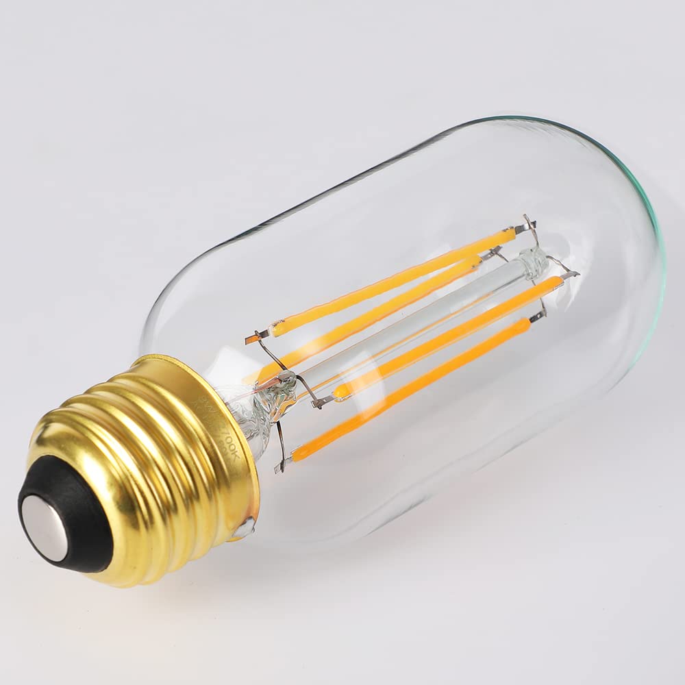LVYE Dimmable LED Edison Light Bulbs, 8W (100W Equivalent), 3000K Soft White, Clear Glass, 800LM, 6-Pack