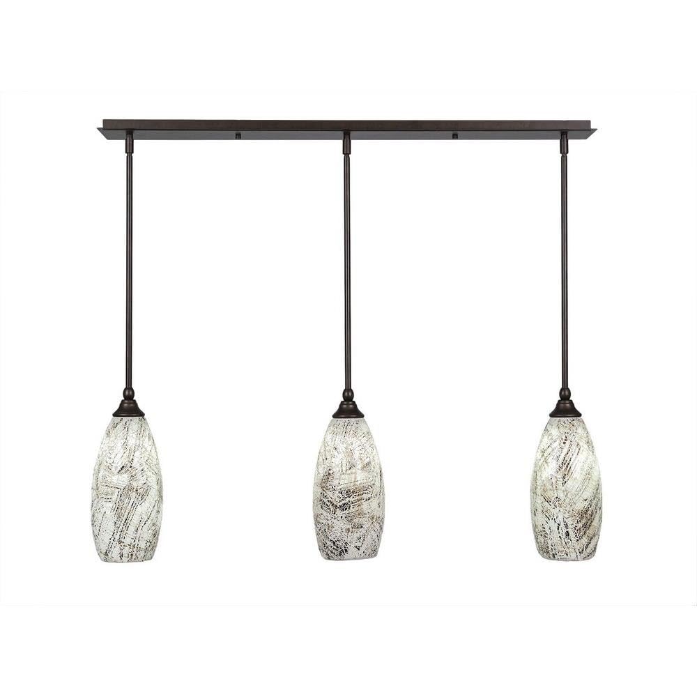 Toltec Lighting 3 Light Linear Pendalier In Bronze (36-Brz-5064)
