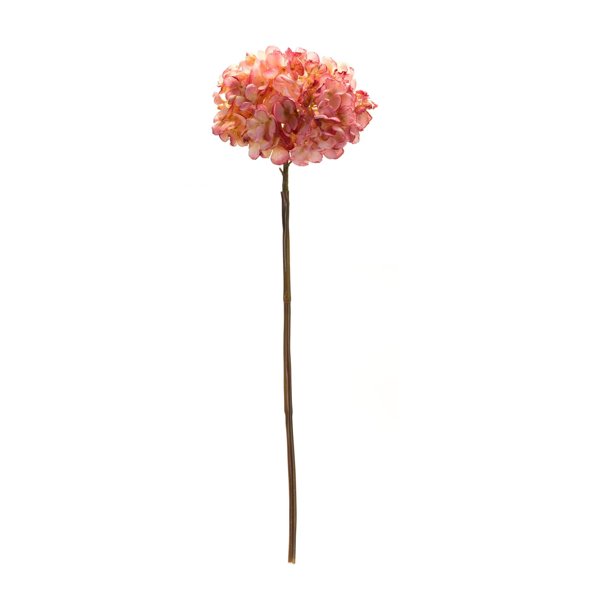 Melrose Set of 6 Polyester Hydrangea Stem with Pink Finish 85807DS