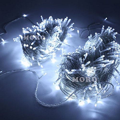 Zoic 500 Led Fairy String Lights, 100M (328Ft), 8 Modes, White, Plastic, Model Dag003U, Ideal For Christmas & Wedding Decorations