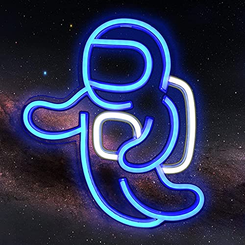 Imegina Astronaut Neon Light Projector - Usb Space Led Sign For Kids Bedroom & Gaming Room Decor